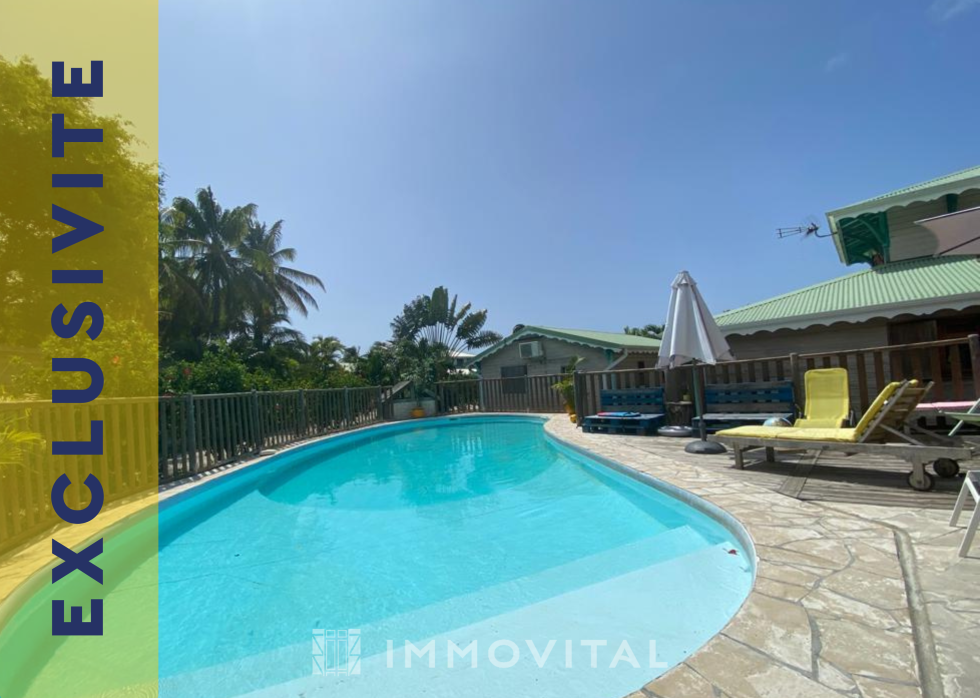 Vente SainteRose Complexe touristique 4 villas et bungalows à Nogent