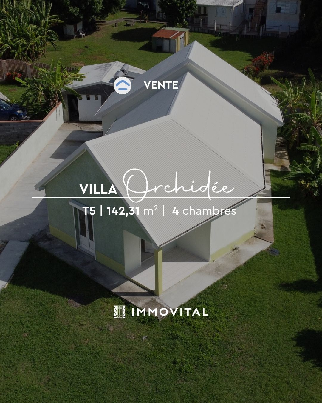 VENDRE Villa individuelle T5 Sainte-Anne, quartier Riche